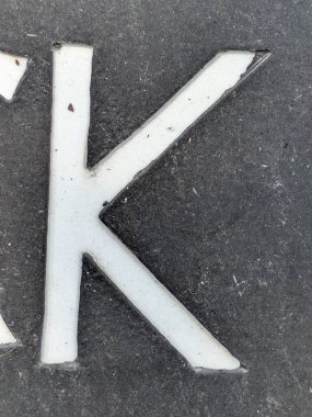 Sıkıntılı Durum Tipografisi ile Yazılan Sözcükler Ransom Yazı Tipi Harfi K