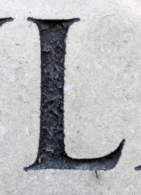 Sıkıntılı Durum Tipografisi ile Yazılan Sözcükler Bulundu L Harfi