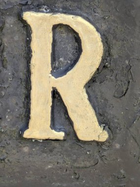 Sıkıntılı Durum Tipografisi ile Yazılan Kelimeler Fidye Mektubu R 'yi Buldu