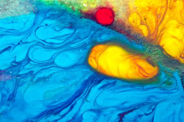 Thick swirling abstract acrylic color paint vivid creative background