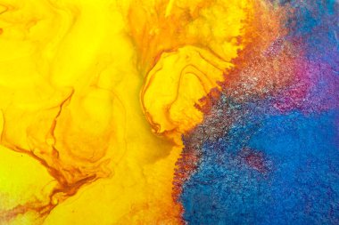 Thick swirling abstract acrylic color paint vivid creative background