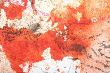 Soyut boya çizgileri, mürekkep lekeleri ve kırmızı siyah grungy boyalar.