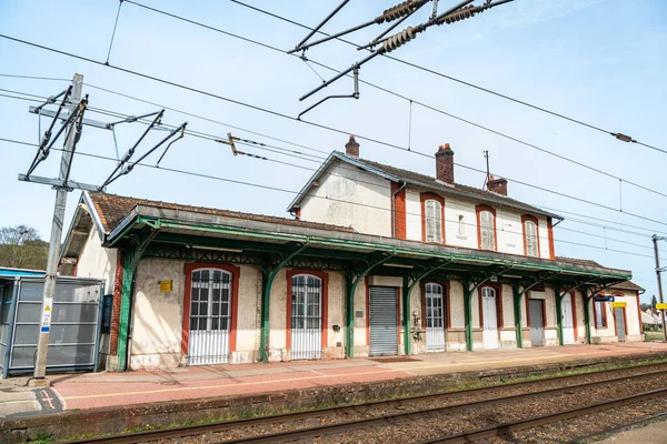 Estación Sncf Cerrada Línea Paris Havre Pont Arche Francia Marzo — Foto de Stock