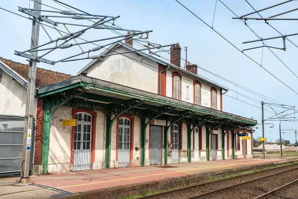 Estación Sncf Cerrada Línea Paris Havre Pont Arche Francia Marzo — Foto de Stock