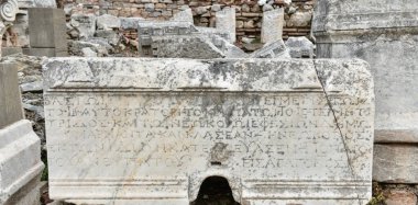 Antik Yunan döneminden Aphrodisias Şehrinden Taş Yazıtlar