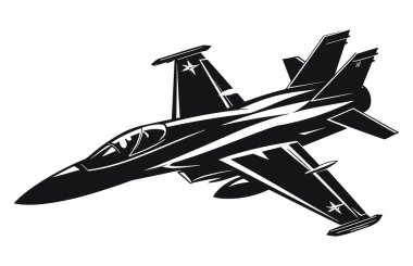 Savaş uçağı silueti. Jet Fighter Uçak Silueti.
