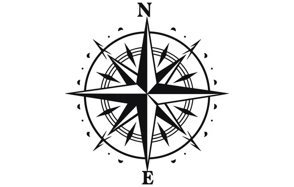 Logo Wektora Wektora Kompasu Rose Icon Wektor Ikony Kompasu — Wektor stockowy