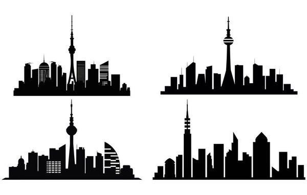TOKIO Japan Asia City Skyline Vector, силуэт города Токио. Векторная иллюстрация