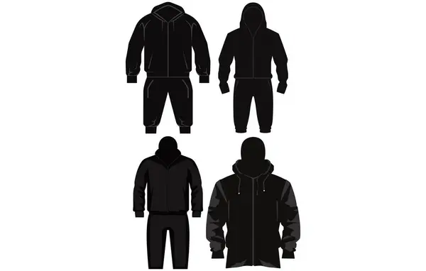 Eşofman, Modern ve Minimalist Biçim Tasarımı, Siyah ve Beyaz, UNISEX TRACKSUit VECTOR,