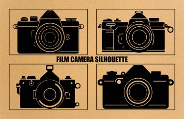 Kamera Simgesi Silueti, Fotoğraf makinesi silueti, Film kamerası silueti