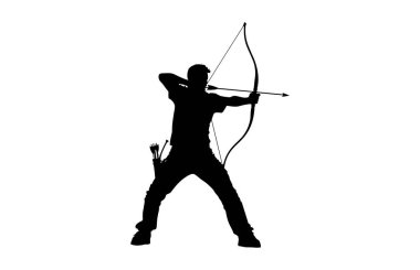 Okçuluk siluetleri, okçuluk silueti, kadın okçuluk silueti..