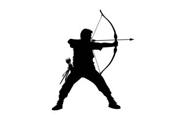 Okçuluk siluetleri, okçuluk silueti, kadın okçuluk silueti..