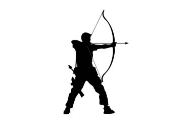 Okçuluk siluetleri, okçuluk silueti, kadın okçuluk silueti..