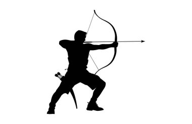 Okçuluk siluetleri, okçuluk silueti, kadın okçuluk silueti..