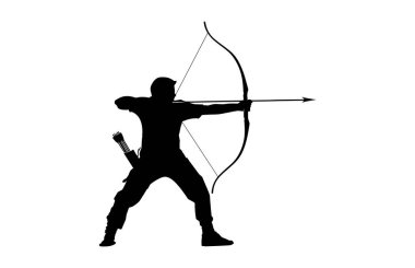 Okçuluk siluetleri, okçuluk silueti, kadın okçuluk silueti..