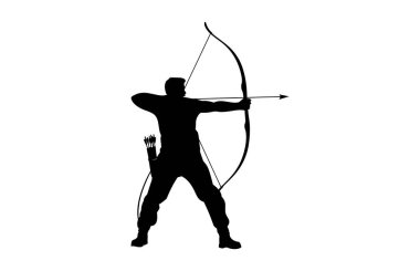 Okçuluk siluetleri, okçuluk silueti, kadın okçuluk silueti..