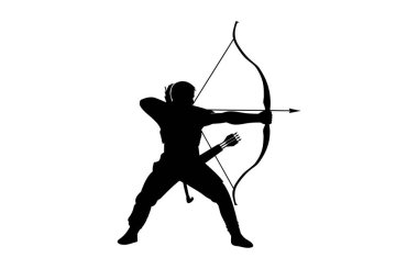 Okçuluk siluetleri, okçuluk silueti, kadın okçuluk silueti..