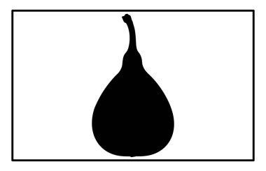 Şişe Kabağı Sebze Silueti, Şişe Kabağı Sebze Silueti Vektör Sanatı