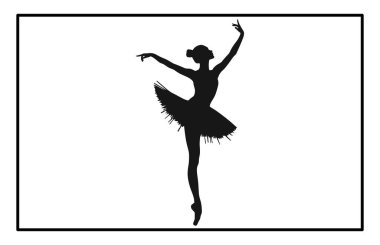 Bale Dansçısı Pozu - Zarif Dans Görüntü ve Clipart Tasarım
