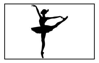 Bale Dansçısı Pozu - Zarif Dans Görüntü ve Clipart Tasarım