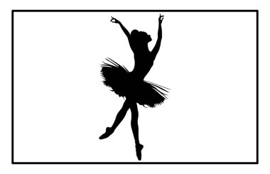 Bale Dansçısı Pozu - Zarif Dans Görüntü ve Clipart Tasarım