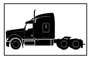 Araç Taşıyıcı Yarı Kamyon Vektörü - Otomatik Taşıma Karavanı Çizimi