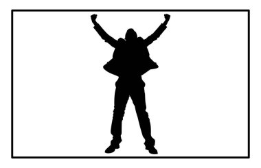 Başarı siluetini kutlayan iş adamı, İş Adamlarının Kazanması