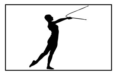 Baton Dönen Siluet, Dönen Svg, Spor Baton Silueti