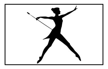 Baton Dönen Siluet, Dönen Svg, Spor Baton Silueti