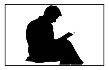 İş adamı meşgul siluet, iş adamı illüstrasyonu