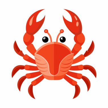 beyaz izole kırmızı Yengeç