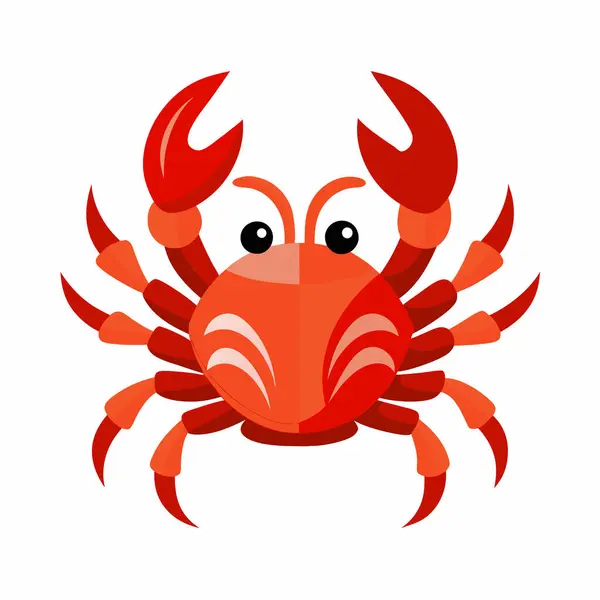 stock vector red crab isolated on white