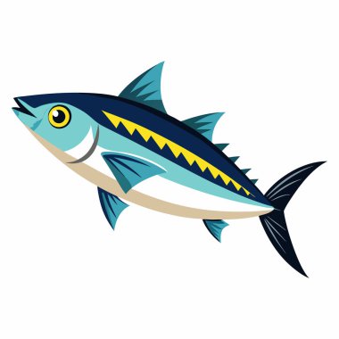 Beyaz arkaplanda uskumru balığı