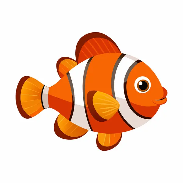 Beyaz arka plan üzerinde palyaço balığı