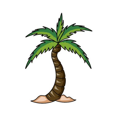bir palmiye ağacı çizimi