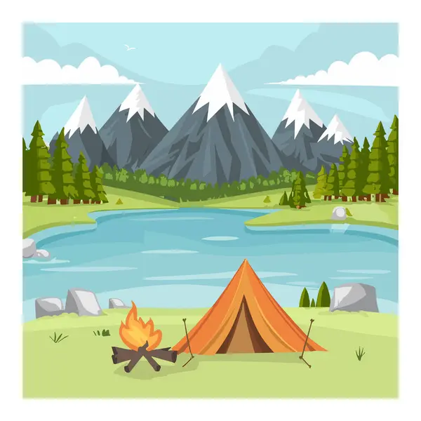 Dağlarda kamp yapmak.