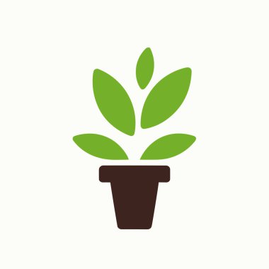 Kapalı yeşil bitkiler. İç dekorasyon için yeşillik, bitki severler. Düz bir tencerede çiçekler. Vektör illüstrasyonu.