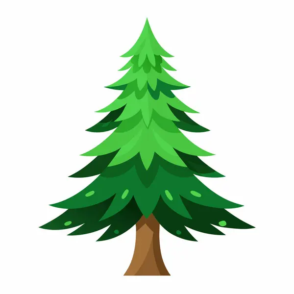 Çam ağacı, noel ağacı, vektör sembolü ikon tasarımı. Dallar dizayn edilmiş doğal çam ağacı