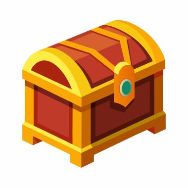 Hazine Sandığı Isometric Illustration