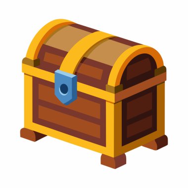 Hazine Sandığı Isometric Illustration