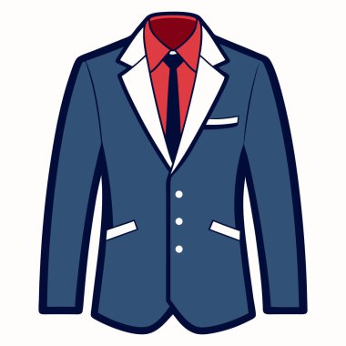 Profesyoneller için Resmi Takım Elbise İllüstrasyon İş Kıyafeti