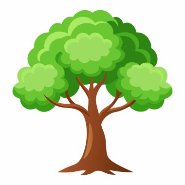 Beyaz arkaplanda ağaç çizimi izole edildi