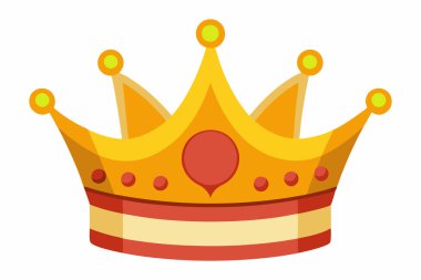 Beyaz Arkaplan Vektörü Üzerine Altın Taç Resimleri 