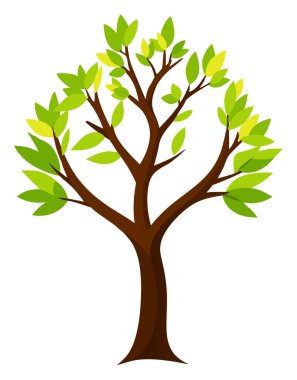 Beyaz Arkaplan üzerindeki Ağaç Vektörü (124; Ağaç EPS Dosyası İzole Edildi