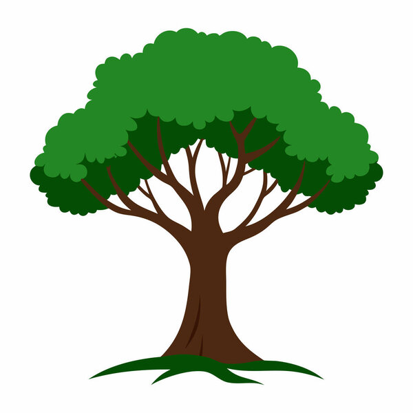 Majestic Tree Illustration Isolated on White Background | cartoon Tree Illustration Isolated on White Background