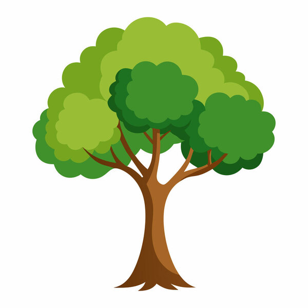 Single Tree Vector Illustration