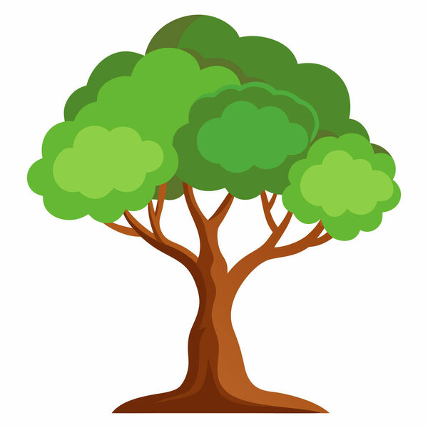 Single Tree Vector Illustration