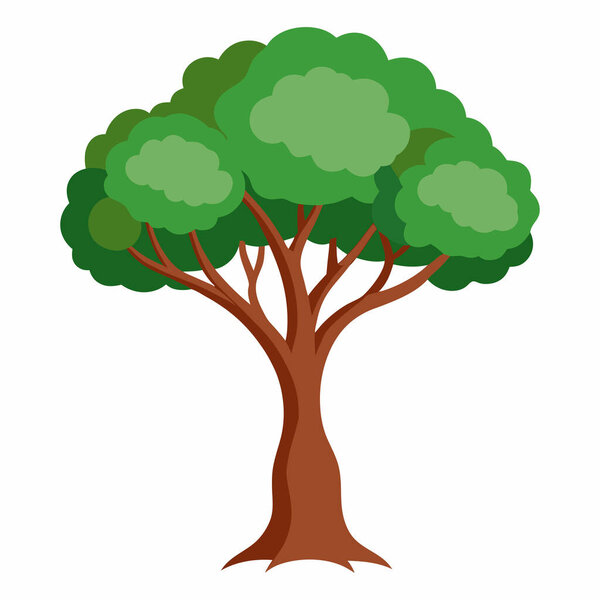 Tree Vector on White Background | Tree EPS File Isolated