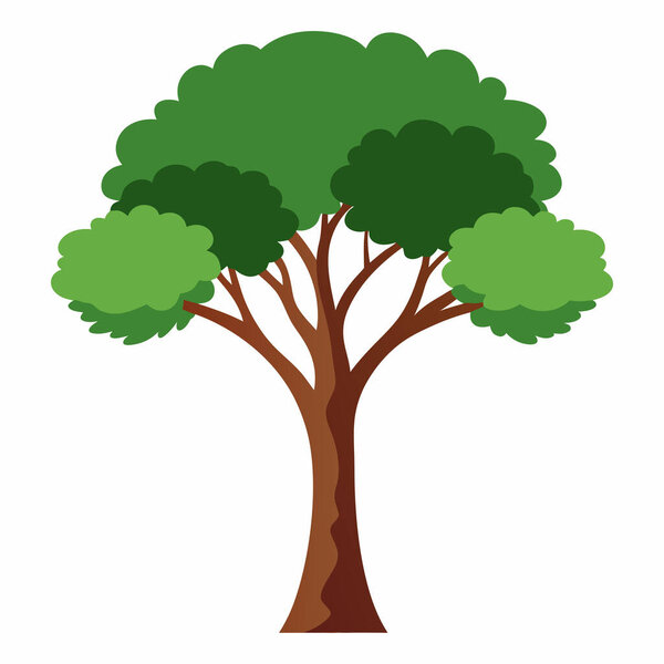 Tree Vector on White Background | Tree EPS File Isolated