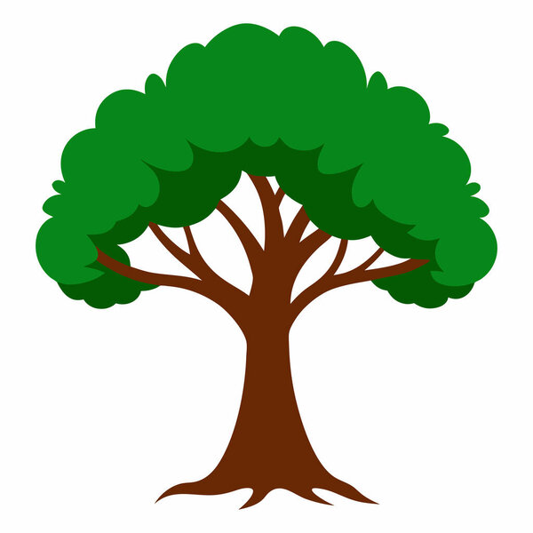Tree Vector on White Background | Tree EPS File Isolated